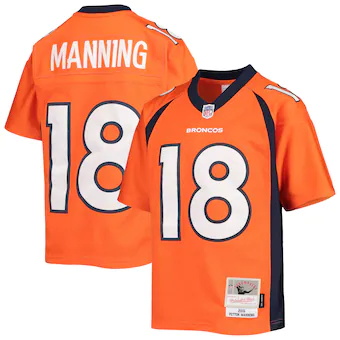 youth mitchell and ness peyton manning orange denver bronco